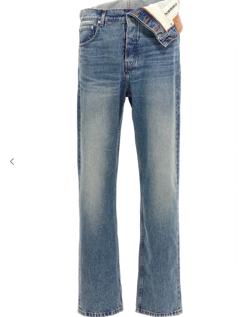 Y/PROJECT  Men's Blue Straight-Leg Jeans